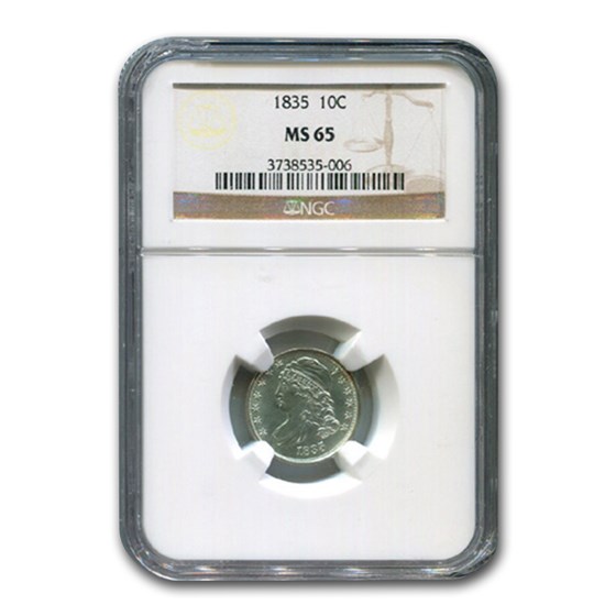 1835 Capped Bust Dime MS-65 NGC 1835 Capped Bust Dime MS-65 NGC